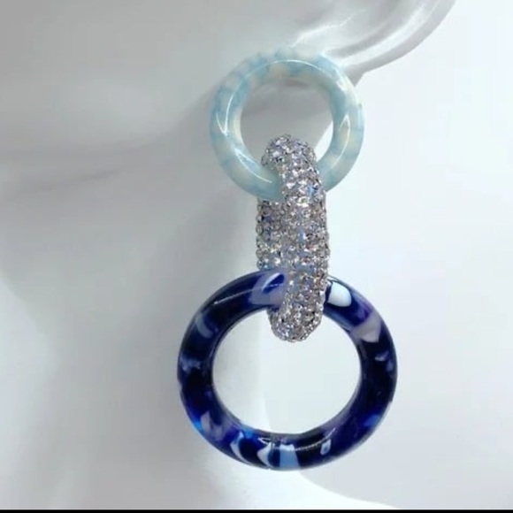 LELE sadoughi triple hoops long earrings - Picture 2 of 11